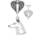 Collie, Smooth Coat, Head, with Engravable Healing Angels Pendant
