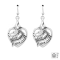 Sterling Silver Collie Heart, Earrings