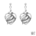 Sterling Silver Collie Heart, Earrings