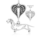 Dachshund Wirehaired, Body, with Engravable Healing Angels Pendant