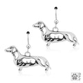 Dachshund Smooth Coat w/Badger, Body, Earring