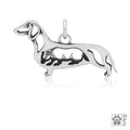 Dachshund Smooth Coat w/Badger, Body, Pendant