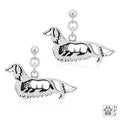 Dachshund Longhaired w/Badger, Body, Earring
