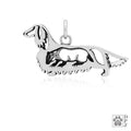 Dachshund Longhaired w/Badger, Body, Pendant