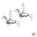 Dachshund Wirehaired w/Badger, Body, Earring