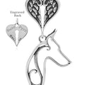 Doberman Pinscher, Head, with Engravable Healing Angels Pendant