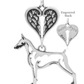 Doberman Pinscher, Body, with Engravable Healing Angels Pendant
