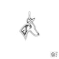 Doberman Pinscher Sterling Silver Pendant, Petite
