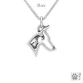 Doberman Pinscher Sterling Silver Pendant, Petite