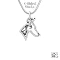 Doberman Pinscher Sterling Silver Pendant, Petite