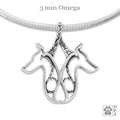 Double Doberman Pinscher Pendant Necklace