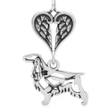 English Cocker Spaniel w/Pheasant, Body, with Engravable Healing Angels Pendant