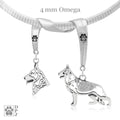 German Shepherd Dog, Charm Holder, Necklace