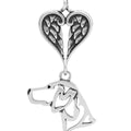 German Shorthaired Pointer, Head, with Engravable Healing Angels Pendant