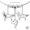 Golden Retriever, Triple Charm Holder, Necklace