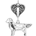 Golden Retriever w/Pheasant, Body, with Engravable Healing Angels Pendant