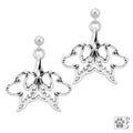 Double Golden Retriever Sterling Silver  Earrings