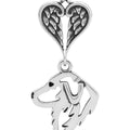 Great Pyrenees, Head, with Engravable Healing Angels Pendant