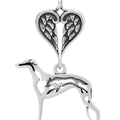 Greyhound, w/Fox, Body, with Engravable Healing Angels Pendant