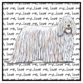 Komondor Love Text - Adult Unisex Hoodie Sweatshirt