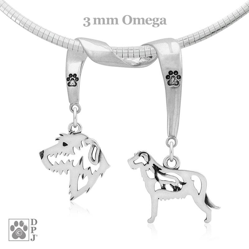 Irish Wolfhound, Charm Holder, Necklace