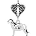 Irish Wolfhound, w/Wolf, Body, with Engravable Healing Angels Pendant