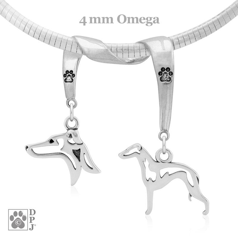 Italian Greyhound, Charm Holder, Necklace