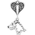 Parson Russell Terrier, Broken Coat, Head, with Engravable Healing Angels Pendant