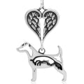 Parson Russell Terrier, w/Fox, Body, with Engravable Healing Angels Pendant