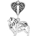 Keeshond, Body, with Engravable Healing Angels Pendant