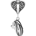 Maltese, Head, with Engravable Healing Angels Pendant