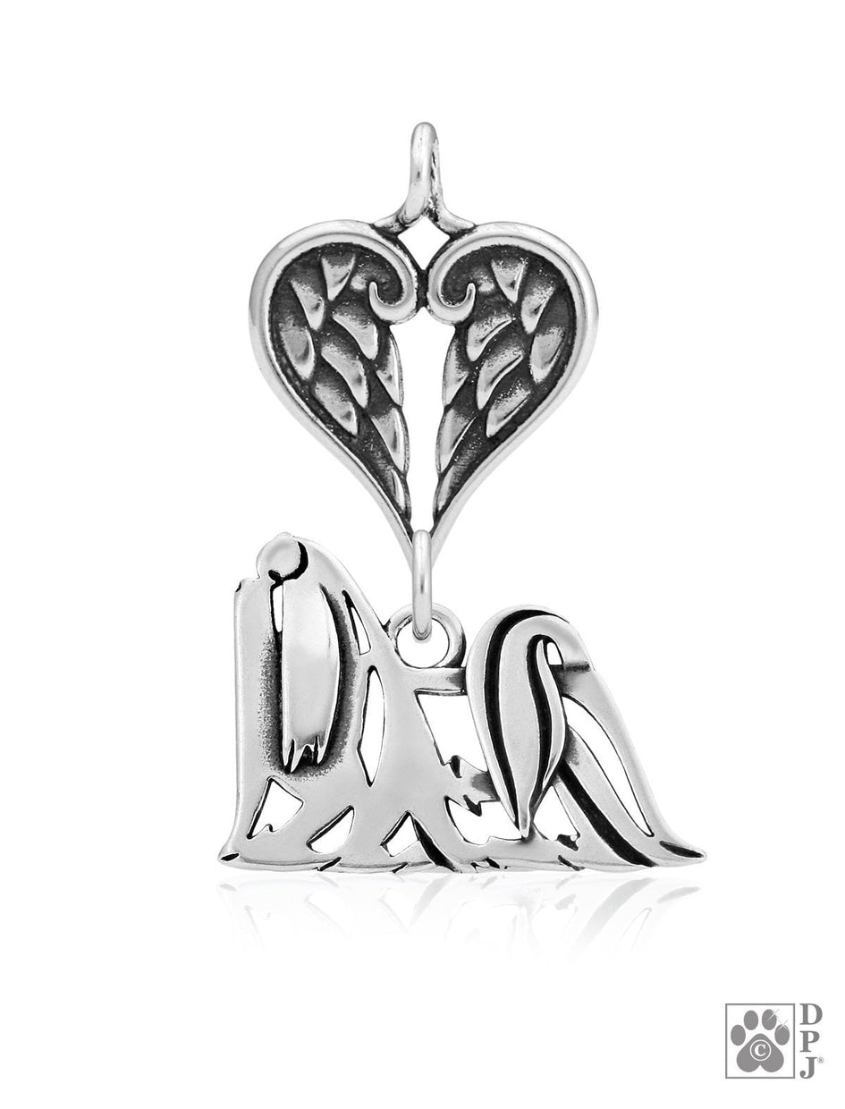 Maltese, Show cut, Body, with Engravable Healing Angels Pendant