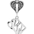 Mastiff, Head, with Engravable Healing Angels Pendant