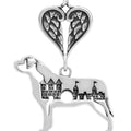 Mastiff w/Castle, Body, with Engravable Healing Angels Pendant