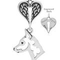 Miniature Pinscher, Head, with Engravable Healing Angels Pendant