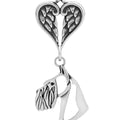 Schnauzer Cropped Ears, Head, with Engravable Healing Angels Pendant