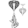 Papillon, Head, with Engravable Healing Angels Pendant