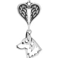 Pembroke Welsh Corgi, Head, with Engravable Healing Angels Pendant