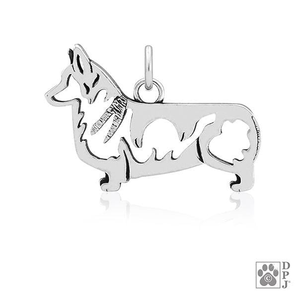 Corgi Jewelry Corgi 2024 Tie Tack Jewelry Sterling Silver Handmade Dog Tie Tack CG7-TT