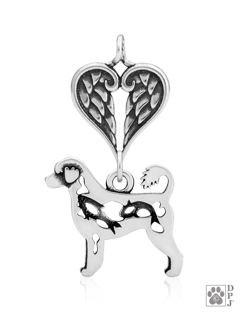 Portuguese Water Dog, Retriever Cut, Body, with Engravable Healing Angels Pendant
