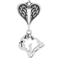 Pug, Head, with Engravable Healing Angels Pendant