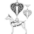 Rat Terrier w/Rat, Doc tail Body, with Engravable Healing Angels Pendant