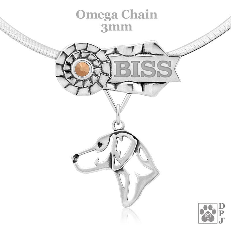 Rhodesian Ridgeback, Head, Engravable Ribbon Charm Holder | AKC Shop