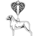 Rottweiler, Body, with Engravable Healing Angels Pendant