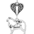 Samoyed, w/Sled, Body, with Engravable Healing Angels Pendant