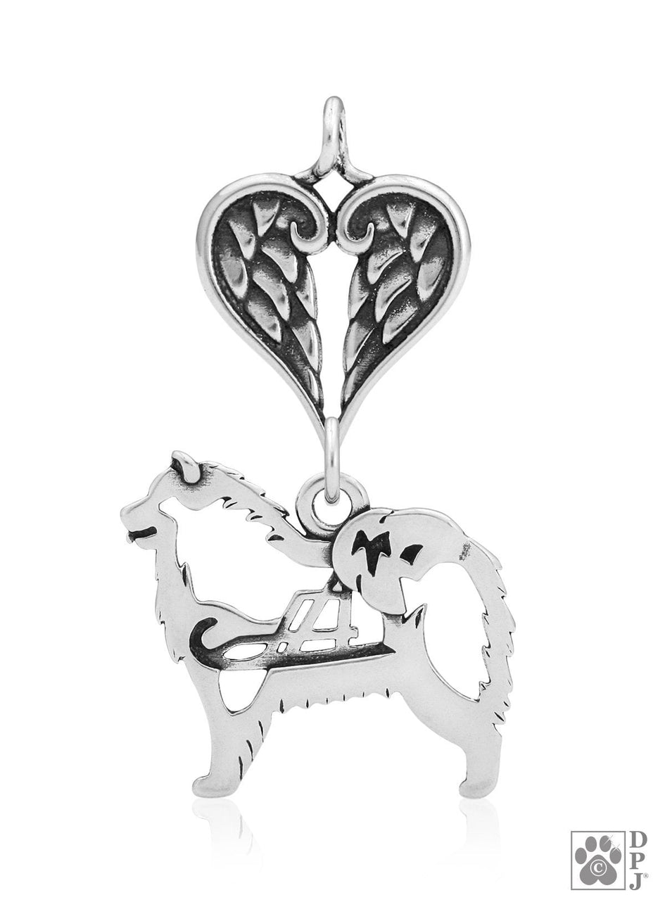 Samoyed, w/Sled, Body, with Engravable Healing Angels Pendant