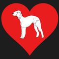 Bedlington Terrier on Heart Left Chest - Full-Zip Hoodie Sweatshirt