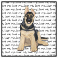 German Shepherd Dog Puppy Love Text - Adult Unisex Hoodie Sweatshirt