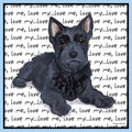 Scottish Terrier Puppy Love Text - Adult Unisex T-Shirt