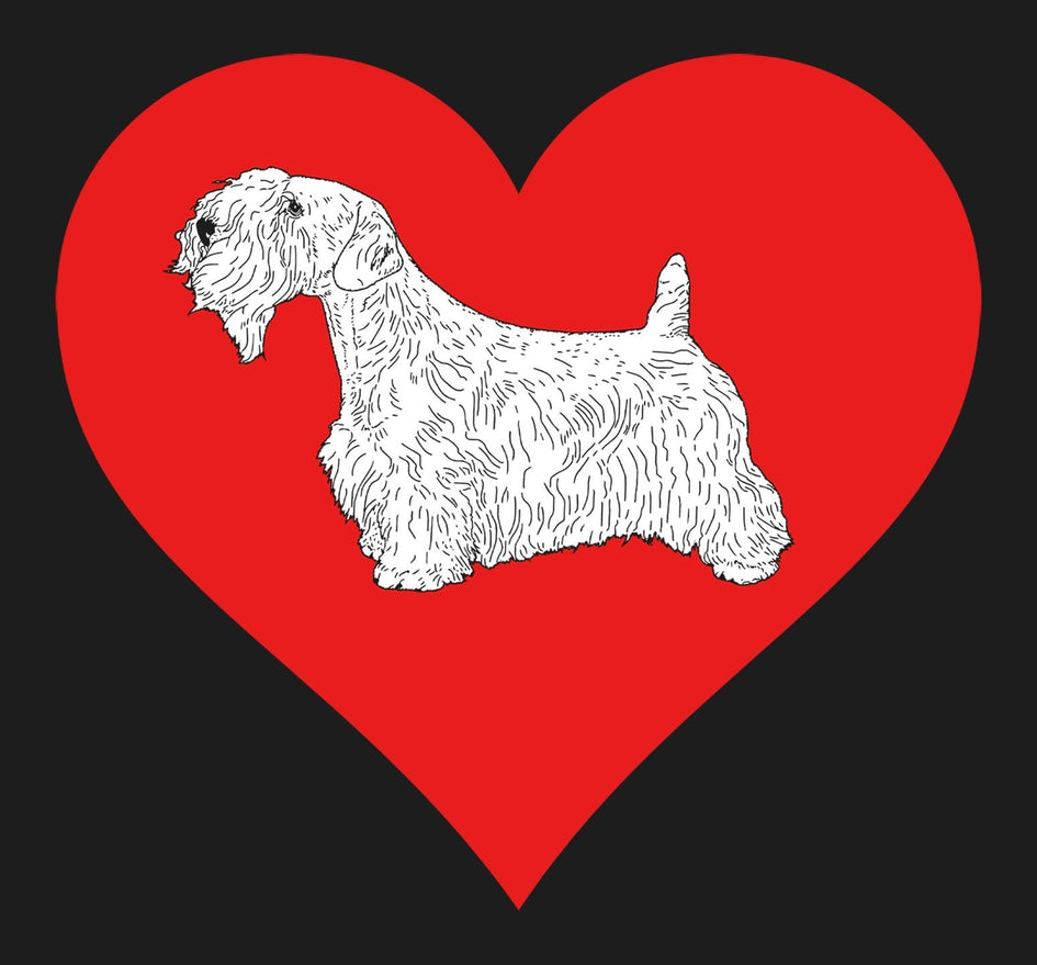 Sealyham Terrier on Heart Left Chest - Unisex Full-Zip Hoodie Sweatshirt